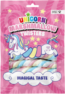Sweet Story Marshmallow Unicorn Twisters 50g x 40st godis grossist