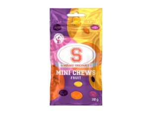 S-M&auml;rke Mini Chews Fruit 30g x 15st godis grossist