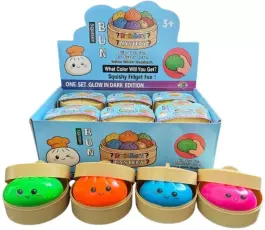 Squishy Bun Glow In The Dark Edition 8,5cm x 12st godis grossist