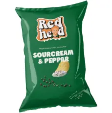 Redhead Chips Sourcream & Peppar 150g x 10st godis grossist