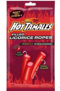 Hot Tamales Filled Ropes Fierce Cinnamon 85g x 12st