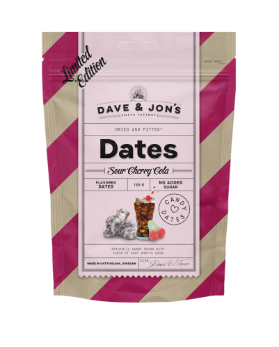 Dave & Jons Dadlar Sour Cherry Cola 125g