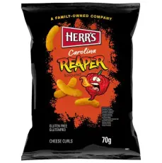 Herrs Carolina Reaper Flavoured Curls 70g x 18st