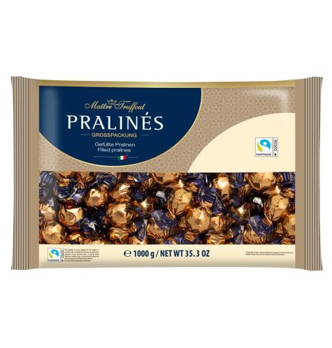 Maitre Truffout Pralines Milk Chocolate with Cappucino Filling 1kg