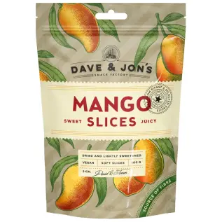 Dave & Jons Torkad Mango 100g x 16st godis grossist