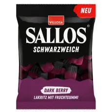 Sallos Dark Berry Lakrits 200g x 20st godis grossist