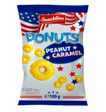 Snackline Donut Rings Caramel-Peanut 100g x 25st
