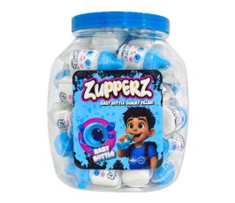 Zuppers Blue Baby Bottle Gummy Filled 18g x 50st godis grossist