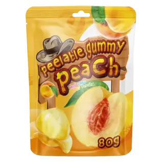 Peelable Gummy Peach 80g x 24st