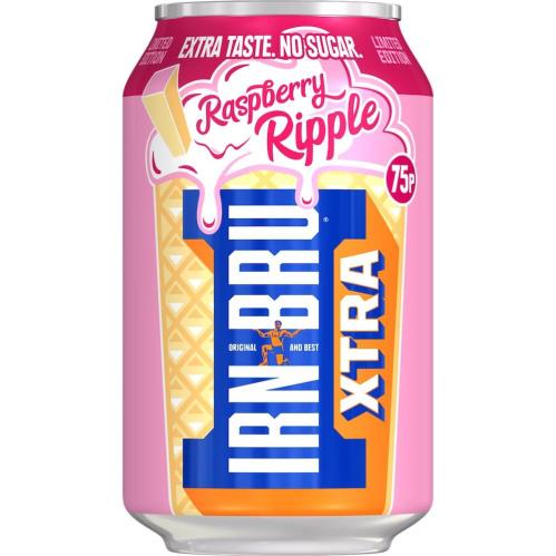 Barr Irn Bru Xtra Raspberry Ripple 330ml x 24st