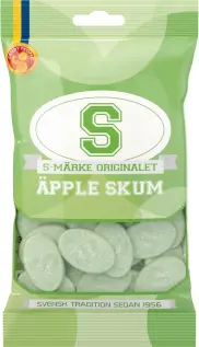 S-M&auml;rke &Auml;pple Skum 70g x 14st (Lev. V 8) godis grossist