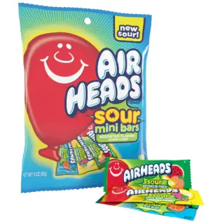 Airheads Sour Mini Bars 85g x 12st godis grossist