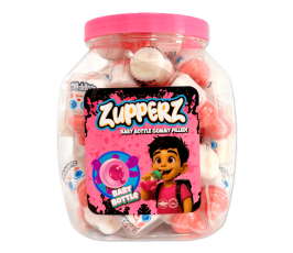 Zuppers Pink Baby Bottle Gummy Filled 18g x 50st godis grossist