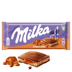 Milka Mj&ouml;lkchokladkaka Toffee Creme 100g x 23st godis grossist