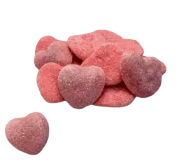 DulcePlus Sura Fyllda R&ouml;da Hj&auml;rtan 1kg godis grossist