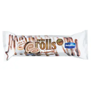 Dolcevita Swiss Rolls Cappuccino 300g x 10st godis grossist