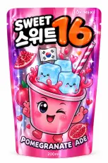 Sweet 16 Pomegranate Ade Zero Sugar 200ml x 10st godis grossist
