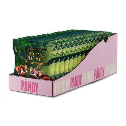 Pändy Candy Musse & Helium Tutti Frutti 50g x 14st