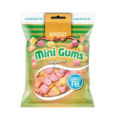 Nordthy Mini Gums Sockerfri 65g x 10st godis grossist