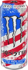 Monster Energy Ultra Red White Blue Razz 473ml x 24st godis grossist