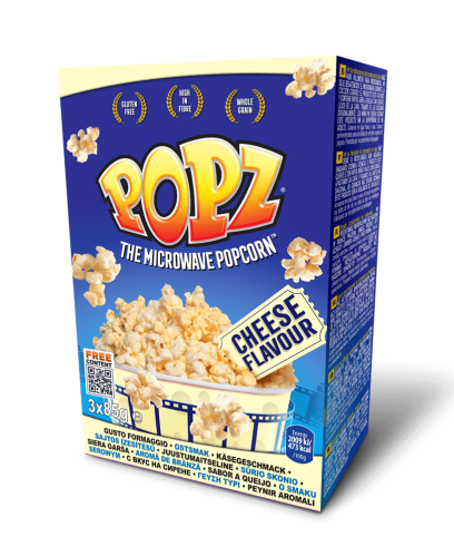 Popz Micropopcorn 3-pack Cheese 255g x 12st