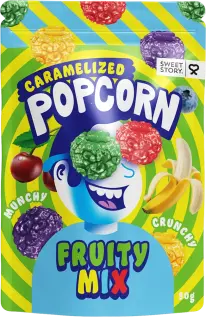 Sweet Story Caramelized Popcorn - Fruity Mix 90g x 20st