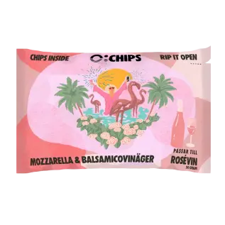 &Ouml;-Chips Rose - Mozarella & Balsamicovin&auml;ger 100g x 14st godis grossist