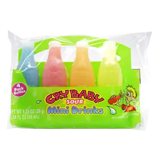 Cry Baby Sour Mini Drinks 4-Pack 39g x 18st godis grossist