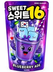 Sweet 16 Blueberry Ade Zero Sugar 200ml x 10st godis grossist