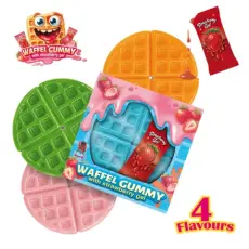 Waffle Gummy and Gel 48g x 20st godis grossist