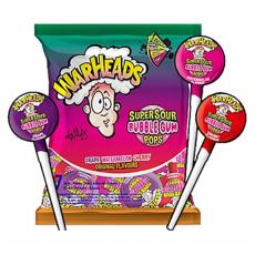 Warheads Super Sour Bubble Gum Pops Assorted 105g x 22st