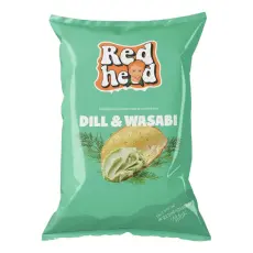 Redhead Dill & Wasabi Chips 150g x 24st
