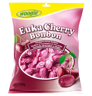 Woogie Eukalyptus-Cherry candies 150g x 12st godis grossist