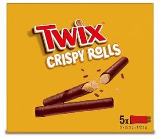 Twix Crispy Rolls 5-Pack 112g x 14st godis grossist
