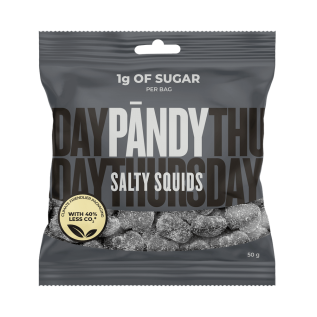P&auml;ndy Candy Salty Squids 50g x 14st godis grossist