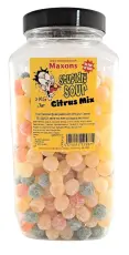 Maxons Stupidly Sour Jar Citrus Mix 3kg