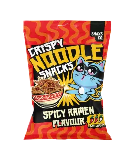 Crispy Noodle Snacks Spicy Ramen Flavour 60g x 24st godis grossist