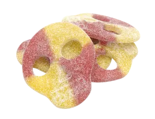 Candy People Sour Lemon Raspberry Skulls 4kg godis grossist