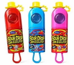 Profisa Sour Drop Jam & Lollipop 35g x 12st godis grossist