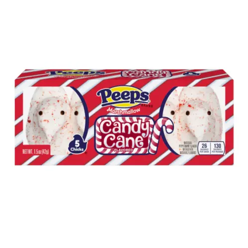 Peeps Marshmallow Candy Cane Chicks 5-pack 42g x 24st