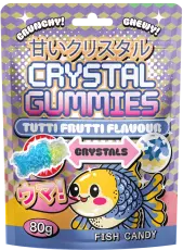 Crystal Gummies Tutti Frutti Flavour 80g x 24st godis grossist