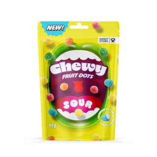 Sweet Story Chewy Fruit Dots Sour 85g x 24st godis grossist