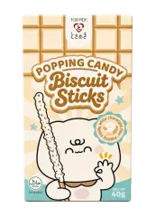 Tokimeki Biscuit Stick Popping Candy White Chocolate 40g godis grossist
