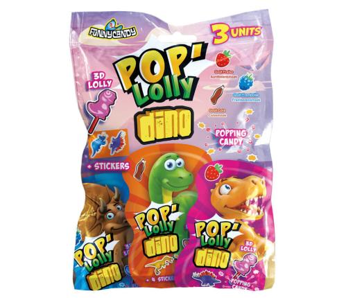 Pop Lolly Dino 3-pack 48g x 15st