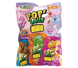 Pop Lolly Dino 3-pack 48g x 15st