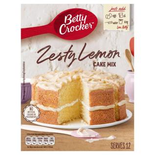 Betty Crocker Zesty Lemon Cake Mix 425g x 6st godis grossist