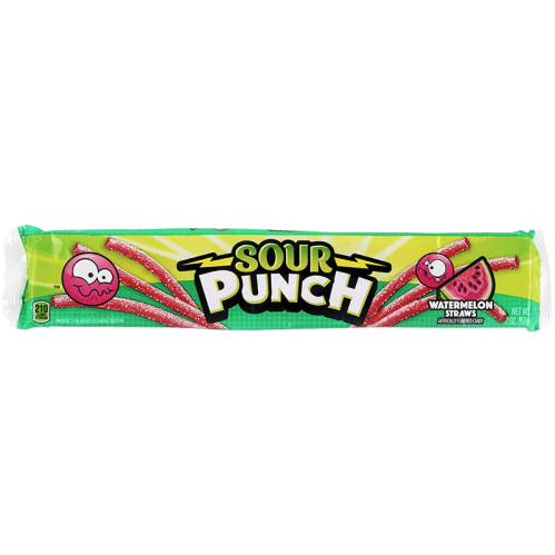 Sour Punch Straws Watermelon 57g x 24st