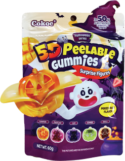 Cokoc 5D Peelable Gummies Mixed Fruit Halloween 60g x 10st godis grossist