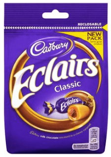 Cadbury Eclairs Classic 130g x 12st godis grossist