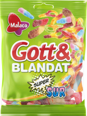 Malaco Gott & Blandat Supersur 130g x 30st godis grossist